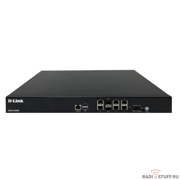 D-Link DSA-2308X/A1A Сервисный маршрутизатор с 6 настраиваемыми портами 10/100/1000Base-T и 2 портами 10GBase-X SFP+