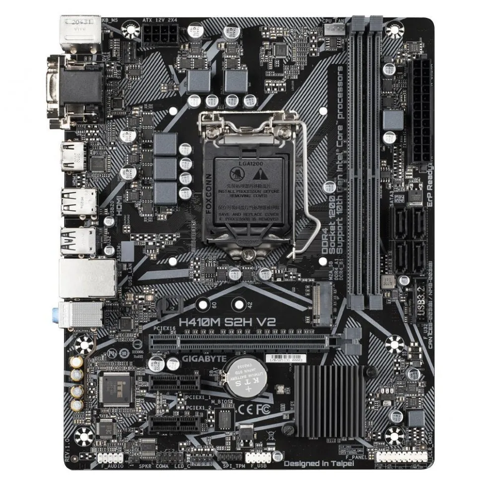 Gigabyte H410M S2H V2 {Soc-1200 Intel H470 2xDDR4 mATX AC`97 8ch(7.1) GbLAN+VGA+DVI+HDMI}