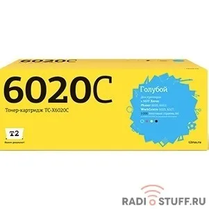 T2 106R02760 Картридж (TC-X6020C) для Xerox Phaser 6020/6022/WorkCentre 6025/6027 (1000k) Cyan