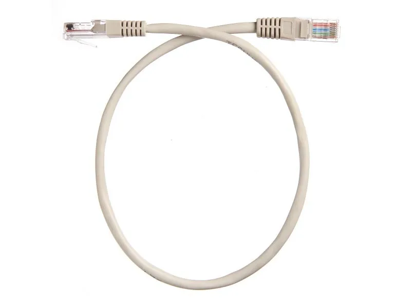 Патч-корд Technolink UTP4 cat 5е, 0,5м, ВС, LSZH, серый, литой коннектор