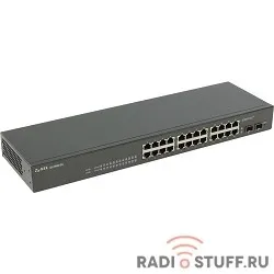 ZYXEL GS1900-24-EU0101F Smart коммутатор GS1900-24, Rack 19U, 24xGE, 2xSFP, бесшумный