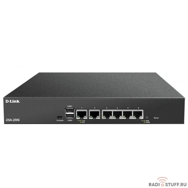 D-Link DSA-2006/A1A Сервисный маршрутизатор, 6x1000Base-T WAN/LAN, 2xUSB