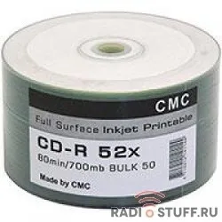 Диски CMC CD-R 80 52x Bulk/50 Full Ink Print 