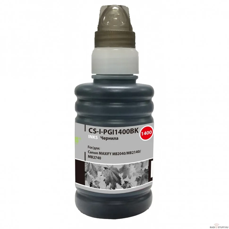 Чернила Cactus CS-I-PGI1400BK черный 100мл для Canon MAXIFY MB2040/MB2140/MB2740