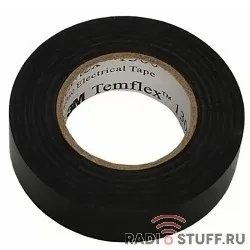 Изолента 3M "Temflex 1300" 7000062619, ПВХ, ширина 19 мм, длина 20 м, черная, 1 шт