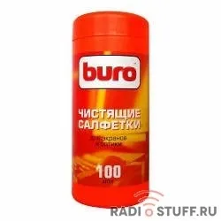 Туба с чистящими салфетками BURO BU-Tscreen, для экранов и оптики, 100шт. [817439]