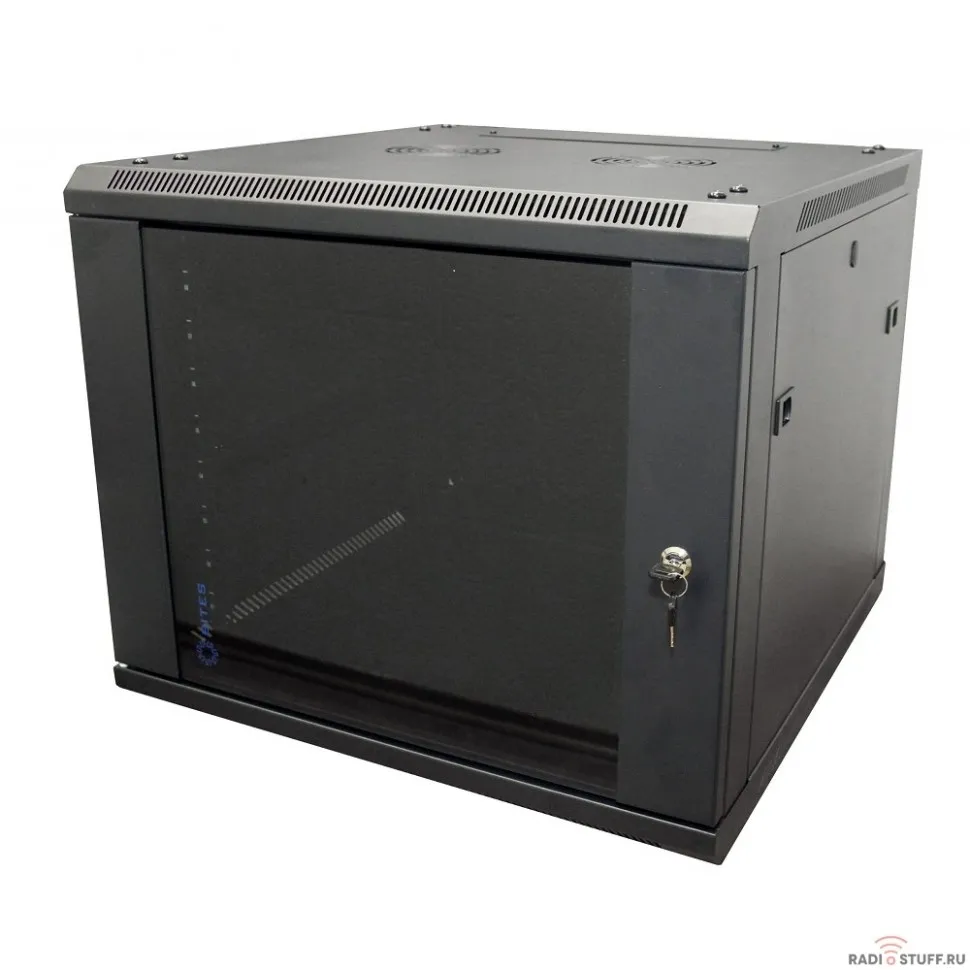 Шкаф телекоммуникационный, 9U, (600x600мм), черный, 5bites
