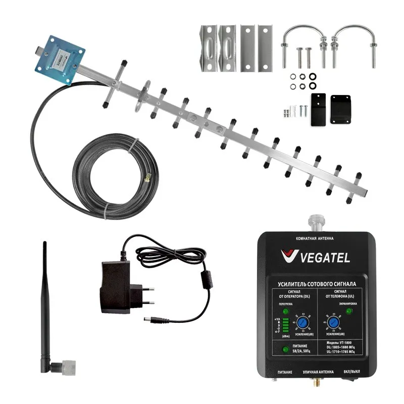 VEGATEL VT-1800-kit (LED) усилитель сотовой связи для квартиры, офиса
