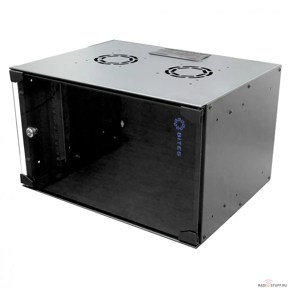 Шкаф телекоммуникационный 6U, (520х400мм), черный, 5bites