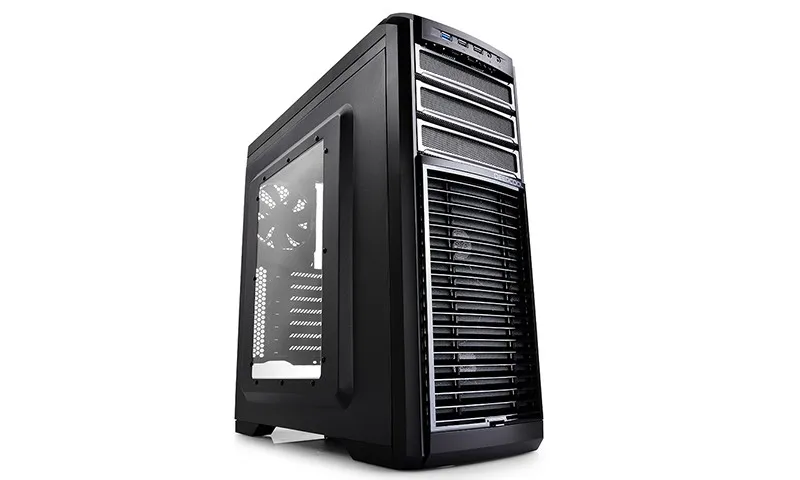 Корпус Deepcool KENDOMEN TI, без БП, боковое окно, черный, ATX, белая подсветка