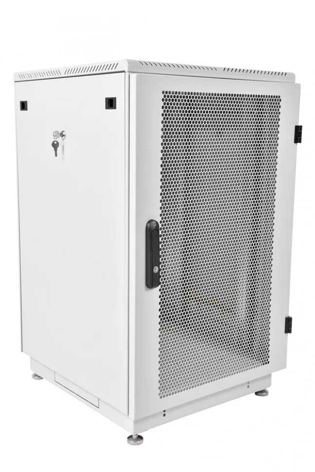 Шкаф телекоммуникационный напольный, 18U, (600х600мм), дверь перфорированная, ЦМО
