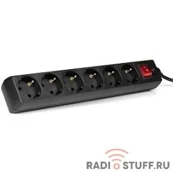 SVEN Фильтр Optima 3.0 м (6 розеток), черный, цветная коробка [SV-013646]