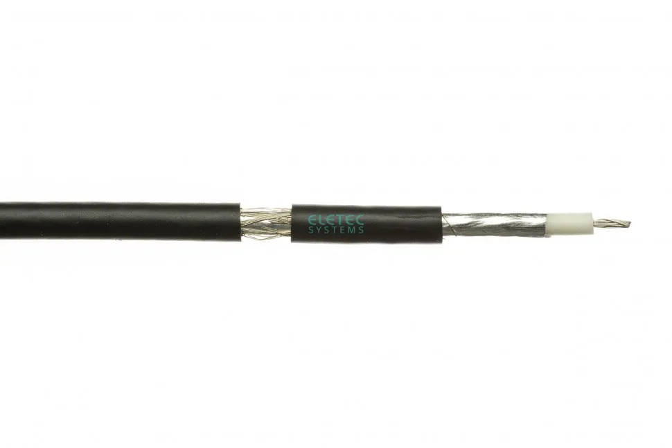 Кабель коаксиальный RG-58 A/U MIL17  50 Ом, экран 64%, черный, 100 м
