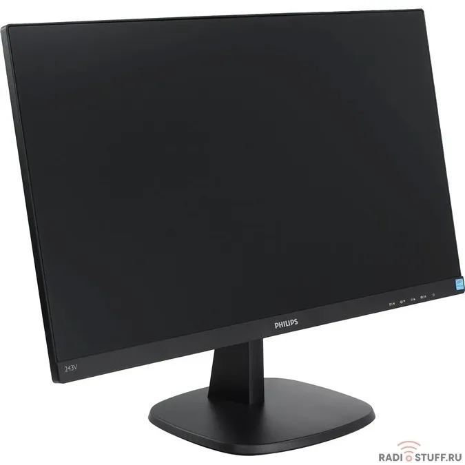 LCD PHILIPS 23.8" 243V7QSB (00/01) черный {IPS 1920x1080 75Hz 8bit(6bit+FRC) 5ms 178/178 250cd 1000:1 D-Sub DVI AudioOut VESA}