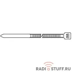 Hyperline GT-200IBC Стяжка нейлоновая неоткрывающаяся, безгалогенная (halogen free), 200x3.6мм, черная, (100 шт)