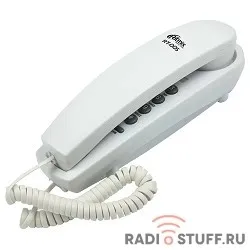 RITMIX RT-005 white {проводной телефон, повторный набор номера, настенная установка, кнопка выключения микрофона, регулятор громкости звонка}