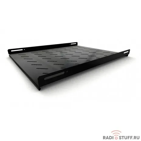 Hyperline TSH3L-650-RAL9004 (TSH3L-650-RAL9005) Полка стационарная, глубина 650 мм, с боковым креплением, нагрузка до 20 кг, для шкафов серии TTB, TTR, TTC2, 485х650мм (ШхГ), цвет черный