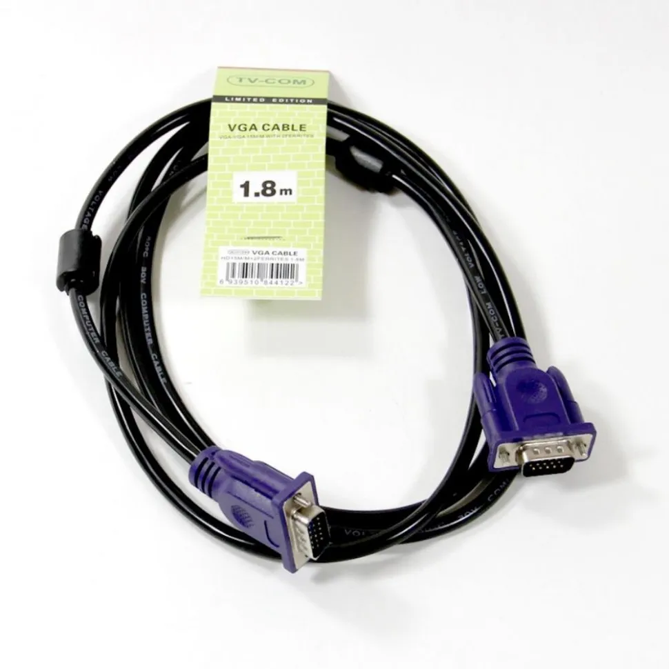 Кабель SVGA 15M-15M 1.8M QCG120H-1.8M TV-COM