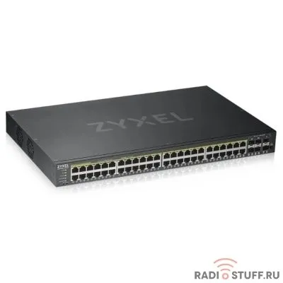 ZYXEL GS192048HPV2-EU0101F Гибридный Smart PoE+ коммутатор NebulaFlex GS1920-48HPv2, 44xGE PoE+, 4xCombo (SFP/RJ-45 PoE+), 2xSFP, бюджет PoE 375 Вт, автономное/облачное управление