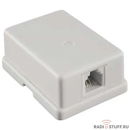 Розетка внешняя RJ-45, cat.5/5e, UTP, тип ножей Dual Type, Exegate