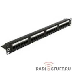 Патч-панель, UTP, 19", cat.6e, 24 порта, Dual Type, 1U, 5bites