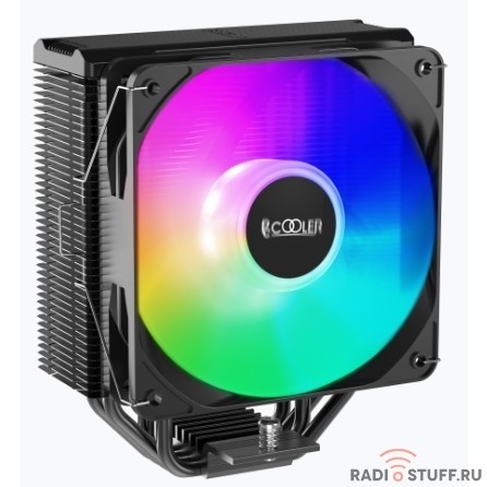 PCCooler Paladin EX400S S115X/1200/1700/AM4 (24 шт/кор, TDP 180W, 120mm PWM LED FAN, 4 тепловые трубки 6мм, 800-1800RPM, 28,6dBa)
