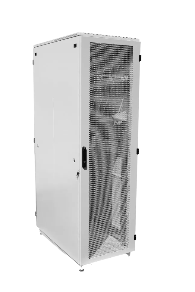 Шкаф телекоммуникационный напольный, 42U, (800x1000мм), дверь перфорированная, задние двойные перф., ЦМО