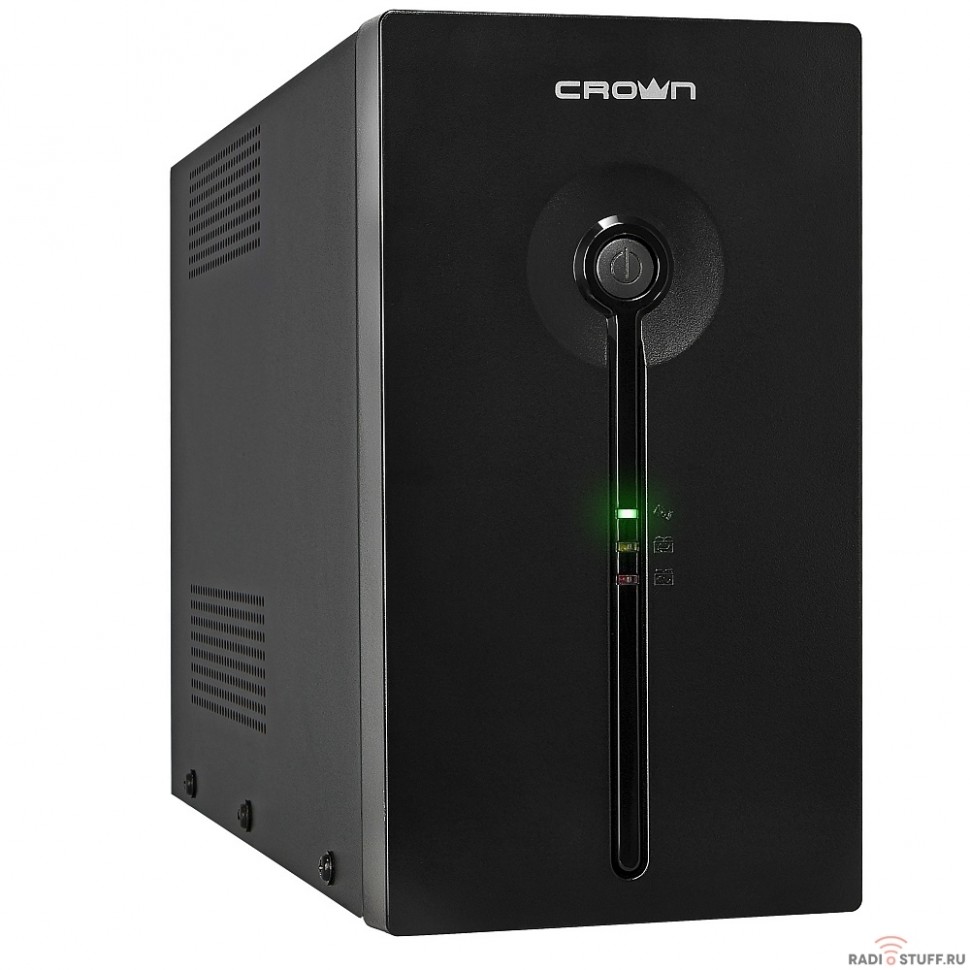CROWN ИБП CMU-SP800EURO {800VA, металл,1x12V/9AH, розетки 3*EURO+1*IEC bybas} [CM000001492]