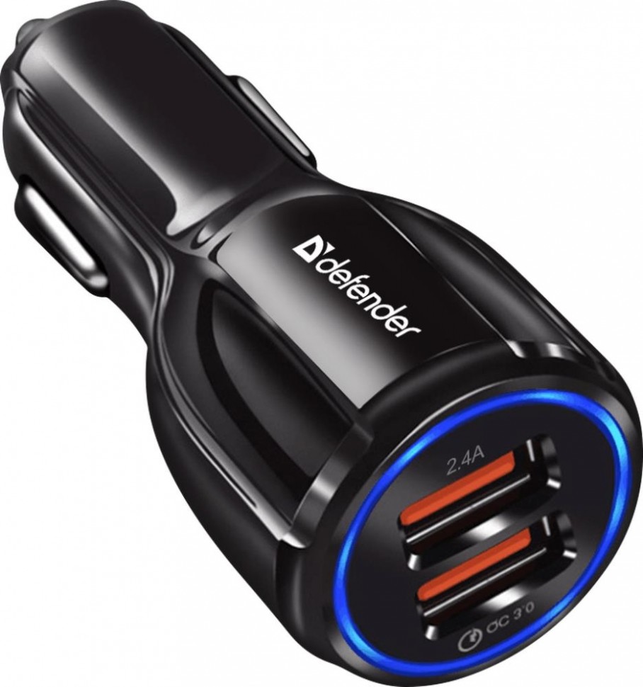 Зарядное устройство для авто 2.4A QC3.0 83833 DEFENDER