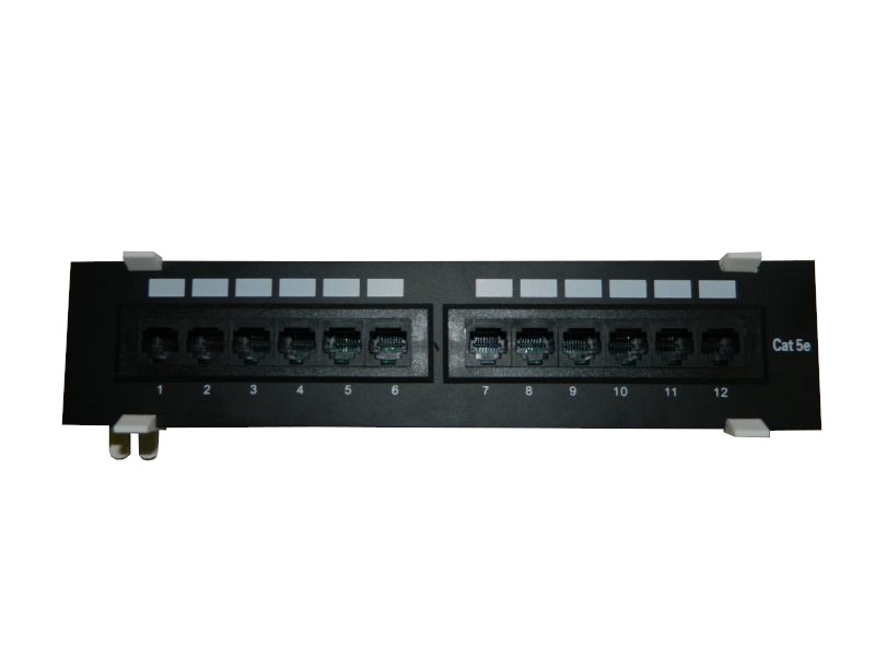 Патч-панель настенная MINI, UTP, 10", 12 портов RJ45, cat.5е, 1U, Dual Type, "L"