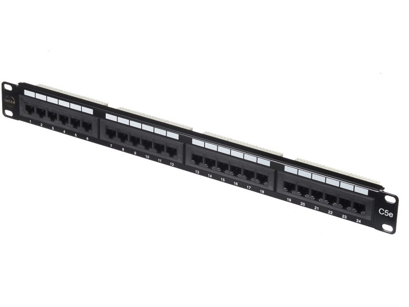 Патч-панель UTP, 19", 24 порта RJ45, cat.5е, 1U, Dual Type, NETKO Expert CKC