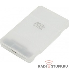 AgeStar 3UBCP3 (WHITE) USB 3.0 Внешний корпус 2.5" SATAIII HDD/SSD USB 3.0, пластик, белый, безвинтовая конструкция