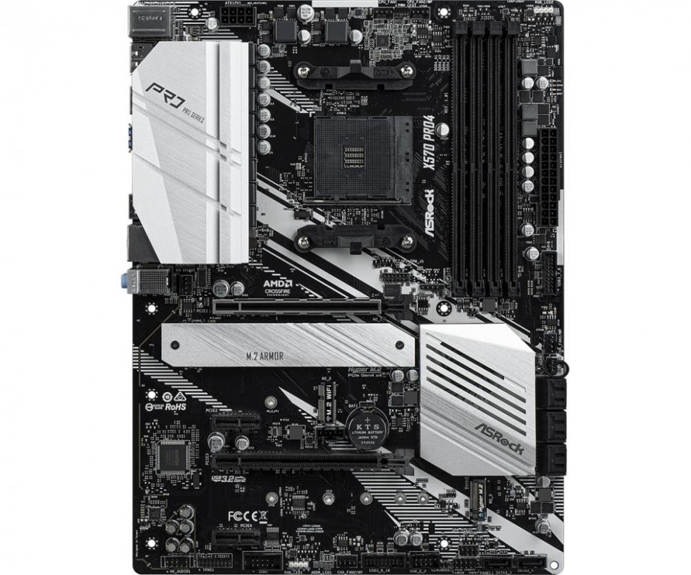Материнская плата AMD X570 SAM4 ATX X570 PRO4 ASROCK