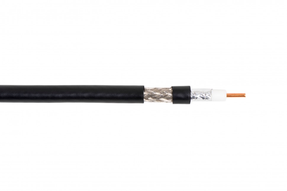 Кабель коаксиальный 5D-FB CCA  50 Ом, черный, 100 м