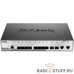 DGS-1210-12TS/ME/B1A D-Link управляемый коммутатор 2 уровня с 10 портами 1000Base-X SFP и 2 портами 10/100/1000Base-T