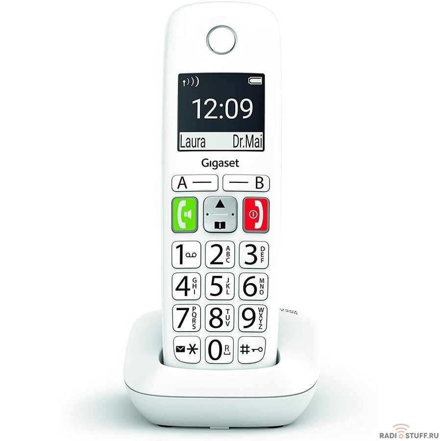 Трубка доп. Dect Gigaset E290HX HSB RUS белый для E290