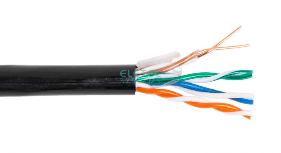 Кабель UTP 5E Eletec 4x2xAWG24, наружный, эконом, двойная оболочка, 305 м, CCA