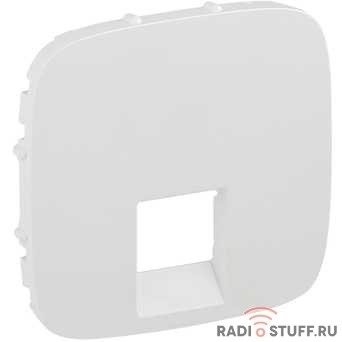 Legrand 755415 Valena ALLURE.Лицевая панель для одиночных телефонных/информационных розеток.Белая