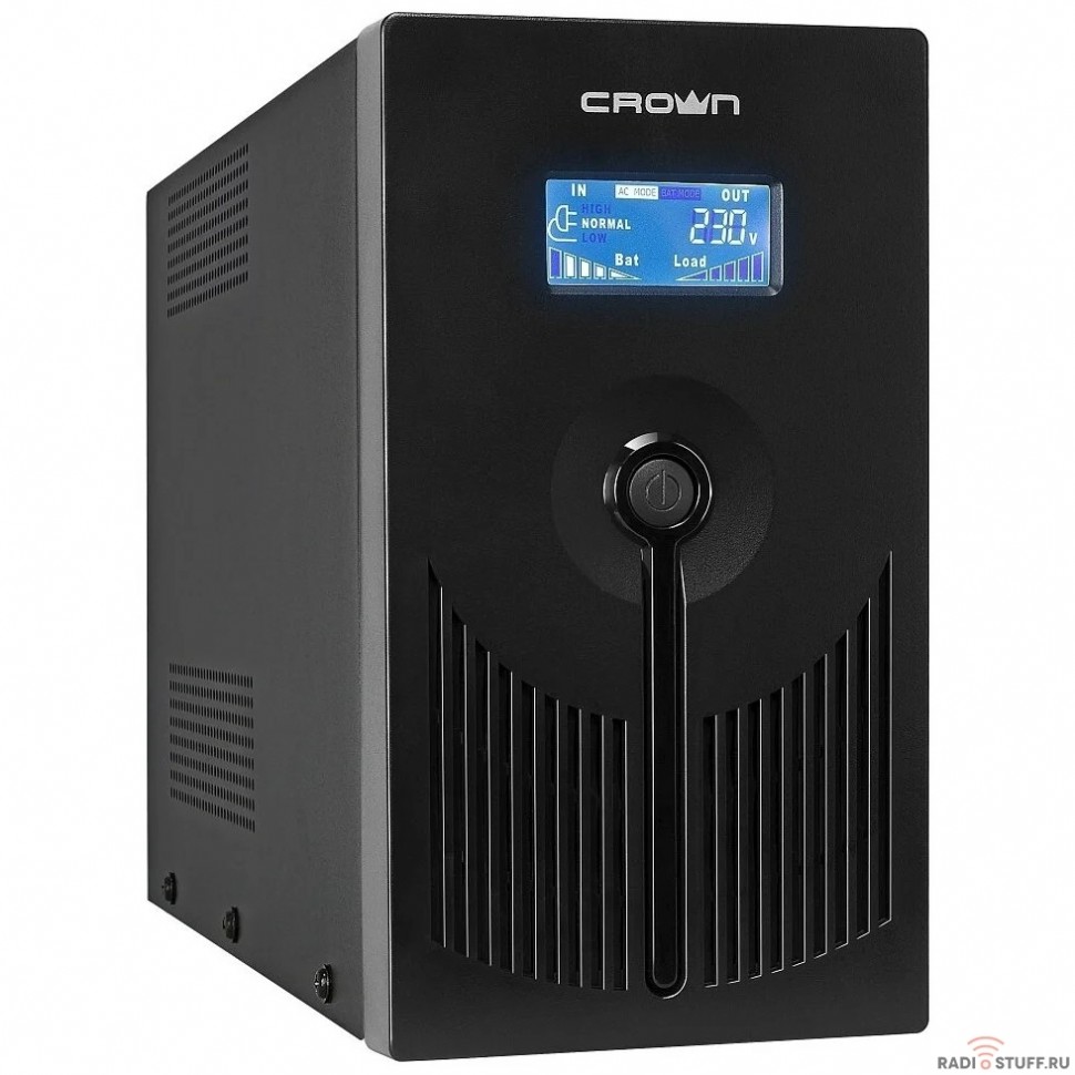 CROWN ИБП CMU-SP800IEC LCD USB {800VA\480W, корпус металл, 1x12V/9AH, розетки 8*IEC C13+1*IEC C13, AVR, порт RJ11/45, порт USB, LCD} [CM000001868]