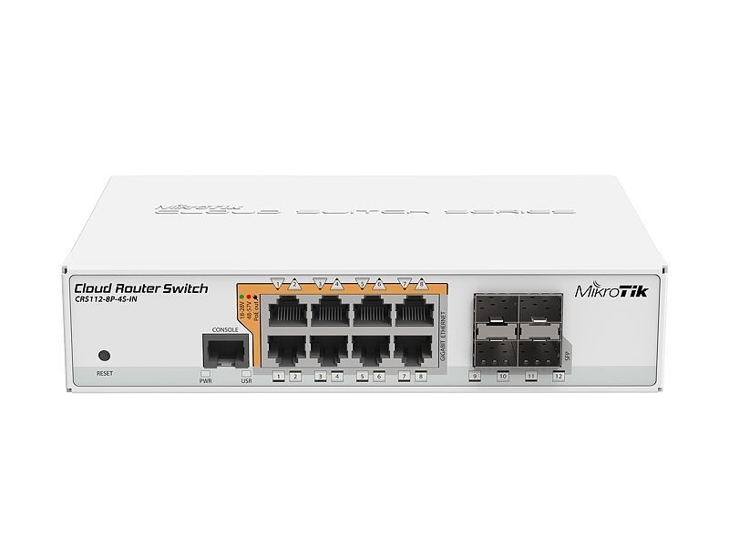 MikroTik PoE CRS112-8P-4S-IN коммутатор