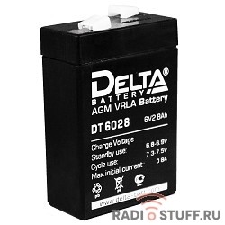 Delta DT 6028 (2,8 А\ч, 6В) свинцово- кислотный аккумулятор  